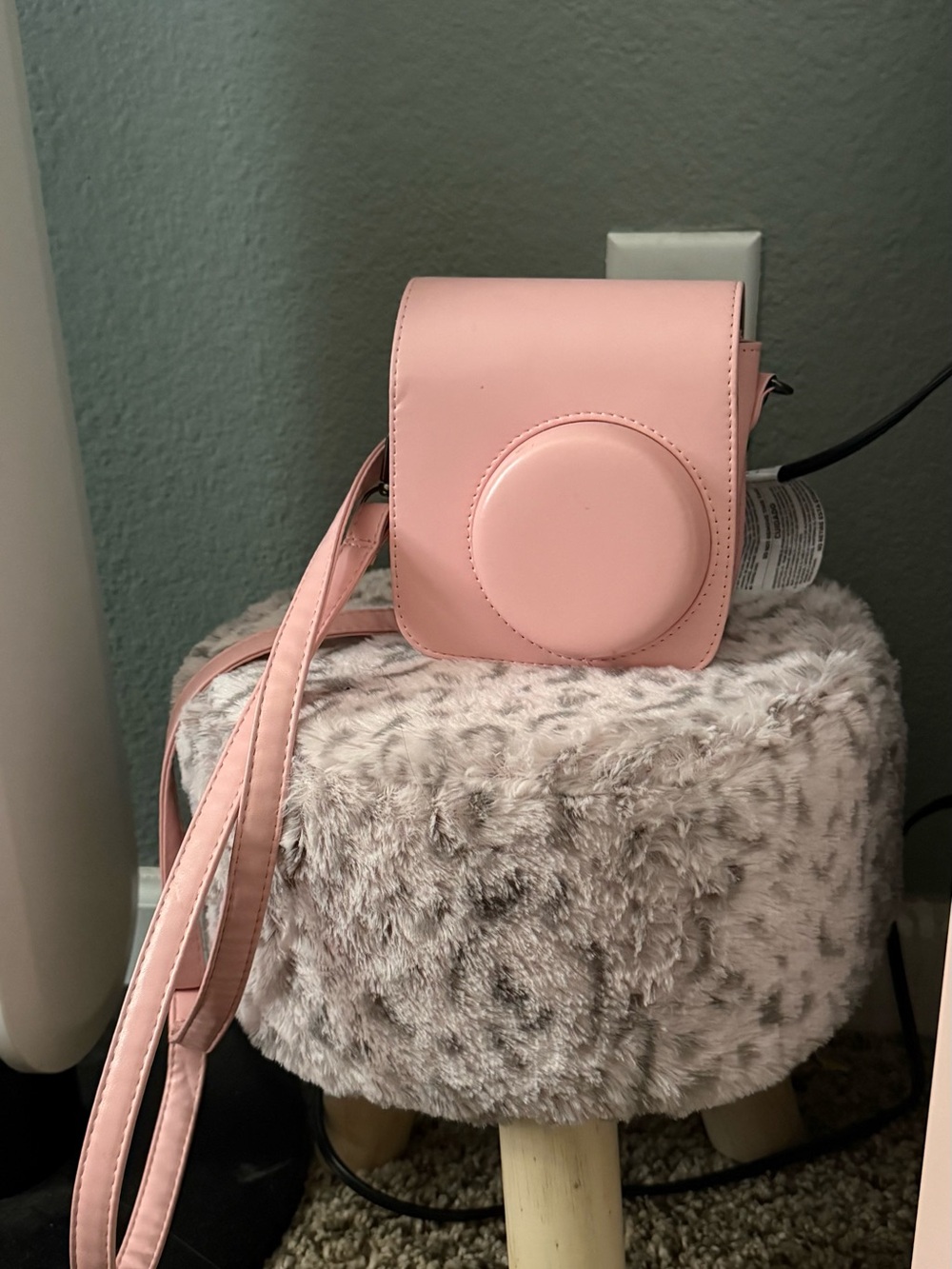 Pink Polaroid Camera Crossbody Bag